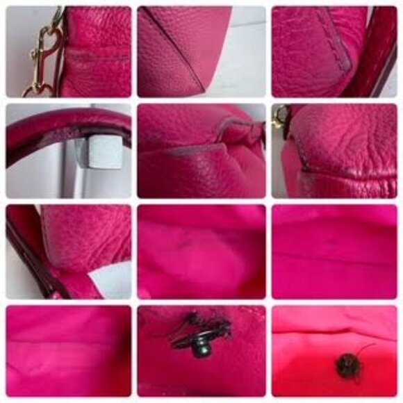 Coach AUTHENTICATED Madison Pebbled Leather Satchel Tote Bag โ Hot Pink - Picture 14 of 14